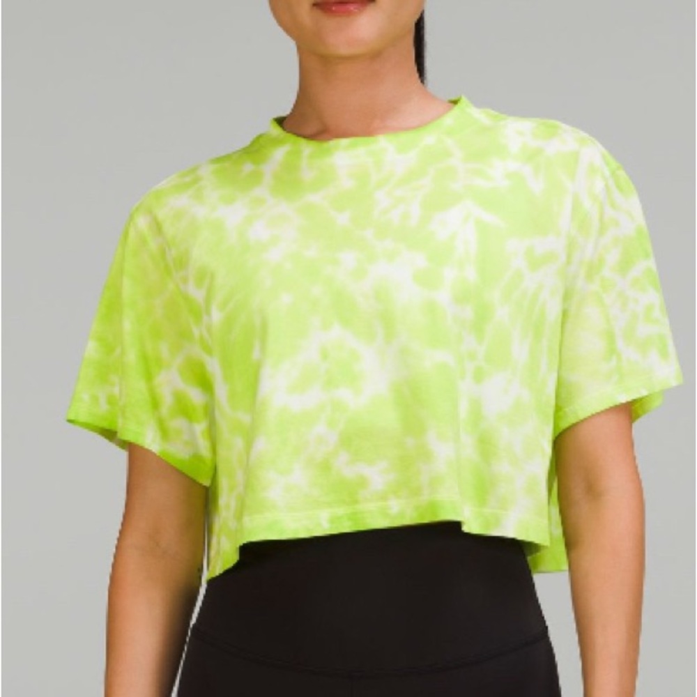 Lime Tie-Dye Crop Top
